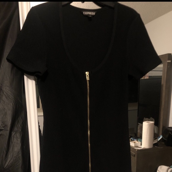 LBD Ribbed Express Mini Dress - Picture 2 of 3